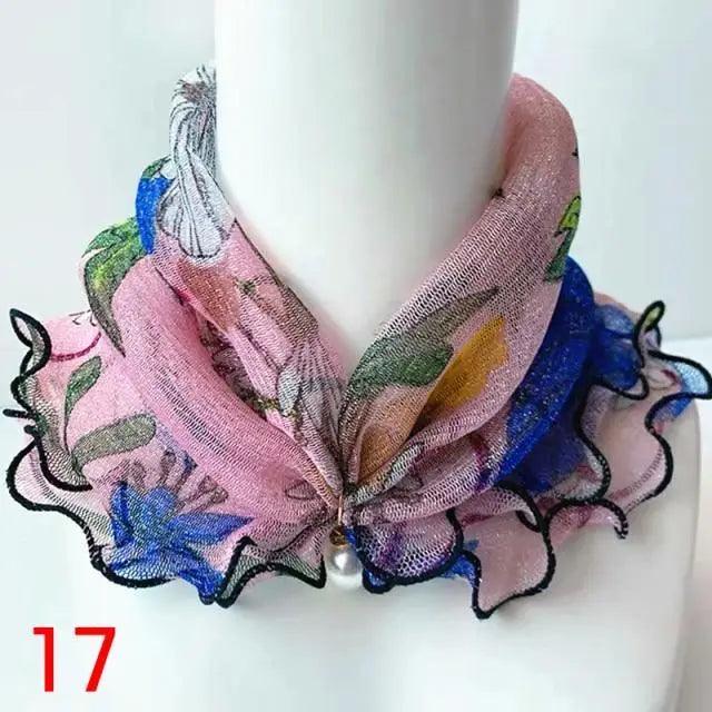 Neck Collars Fashion Scarves for Women And Girls Print Satin Silk Scarf Female Bandana Head Bib Scarfs For Ladies