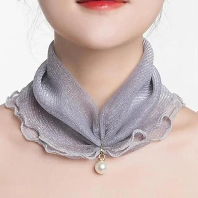 Neck Collars Fashion Scarves for Women And Girls Print Satin Silk Scarf Female Bandana Head Bib Scarfs For Ladies