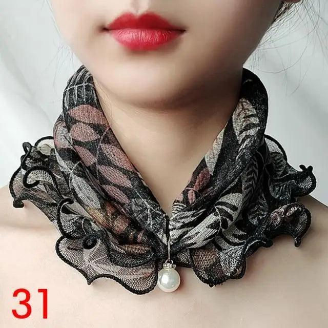 Neck Collars Fashion Scarves for Women And Girls Print Satin Silk Scarf Female Bandana Head Bib Scarfs For Ladies