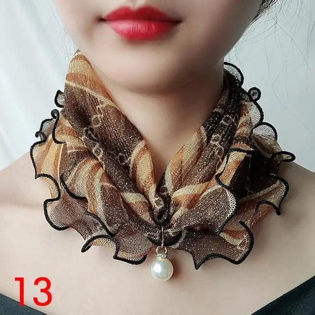 Neck Collars Fashion Scarves for Women And Girls Print Satin Silk Scarf Female Bandana Head Bib Scarfs For Ladies