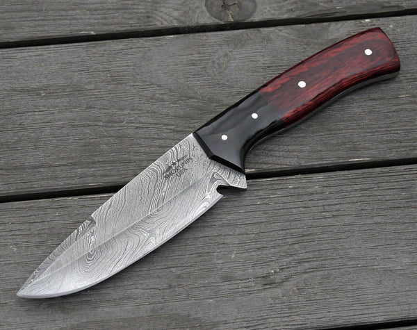 Nemesis Damascus Camping Knife 10