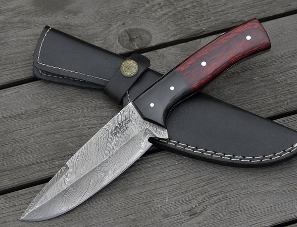 Nemesis Damascus Camping Knife 10