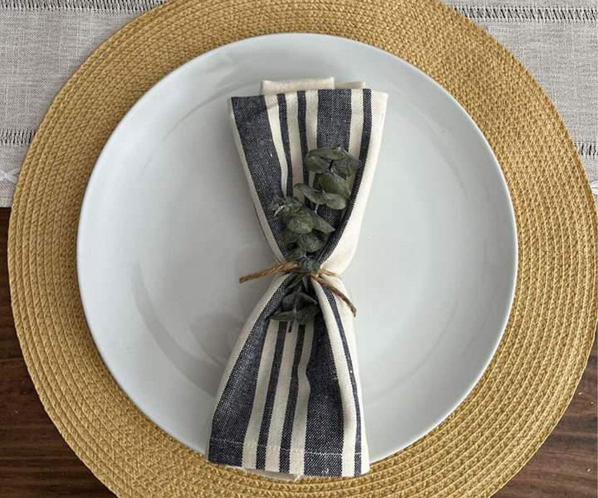 Navy Blue Cloth Napkins