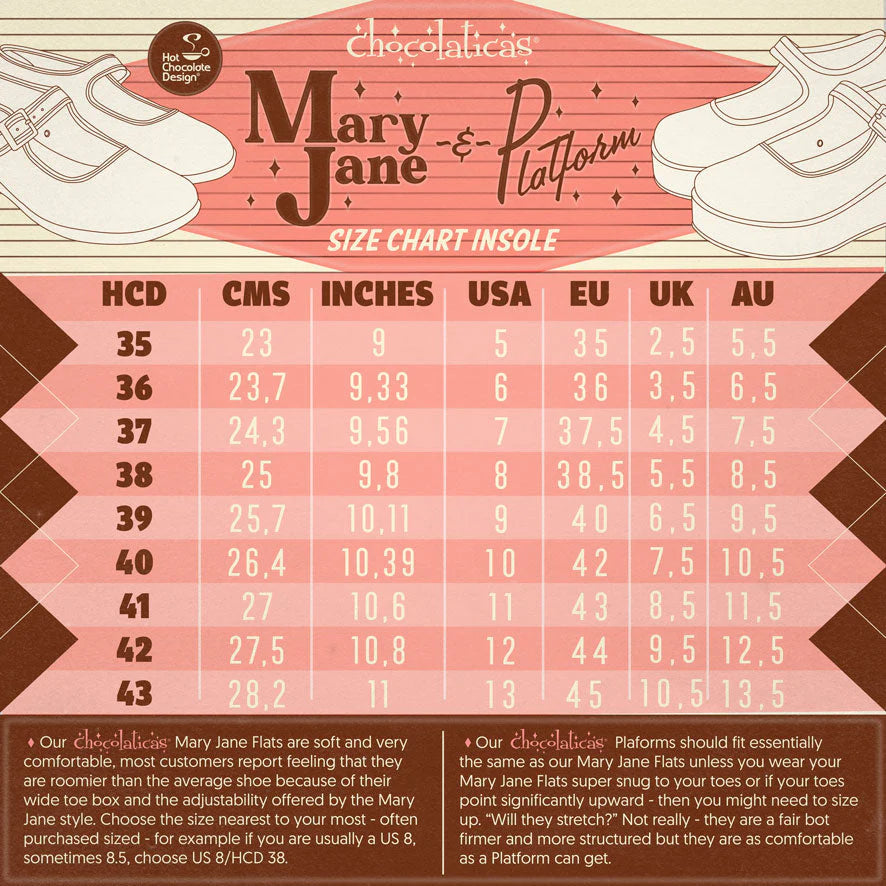 Hot Chocolate Design ROCKABILLY Women's Mary Jane Flat