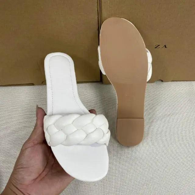 New 2021 Summer Sandals Flat Bottom Fashion Women Slides Sandals slipper -  Outdoor designer shoes for women