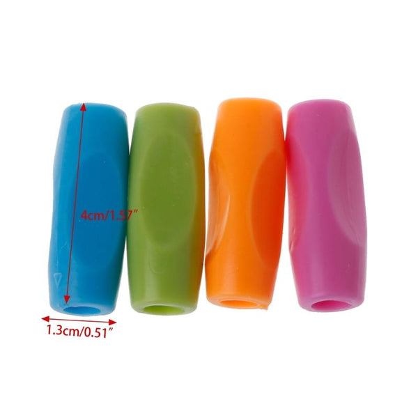 New 4PCS/Pack Writing Pencil Pen Holder Writing Aid Grip School Supplies for Kids Preschoolers Children Adults Students Children Pencil Holding Practice Device For Correcting Pen Holder Postures
