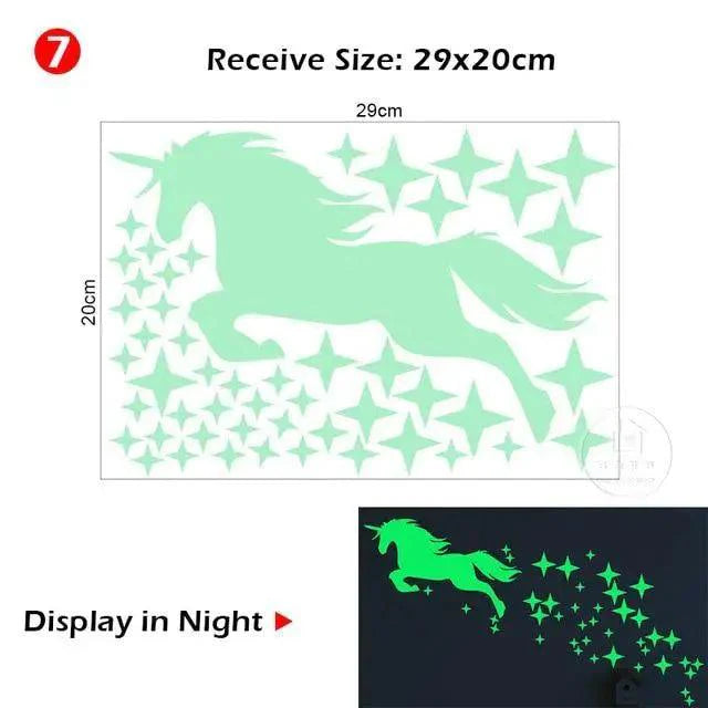 New Amazing Luminous Moon and Stars Wall Stickers for Kids Room Baby Nursery Home Decoration Wall Decals Glow in the Dark Bedroom Ceiling