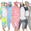 New Animal Pajamas Women Unicorn Sleepwear Panda Pajama Cartoon Overalls Winter Rabbit Nightie Jumpsuit For Winter Girls Unicorn Pajamas Costume Fleece Hooded Animal Sleepwear Christmas Cosplay Unicorn Gift