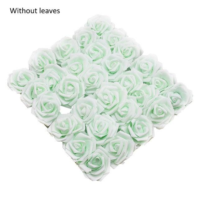 New Artificial 10/20/30 Heads 8cm PE Foam Rose Flowers Bride Bouquet Flower For Wedding Party Decorative Scrapbooking Flower Silk Roses for Wedding Centerpieces Bridal Show Bouquets Party Home Flowers Decoration