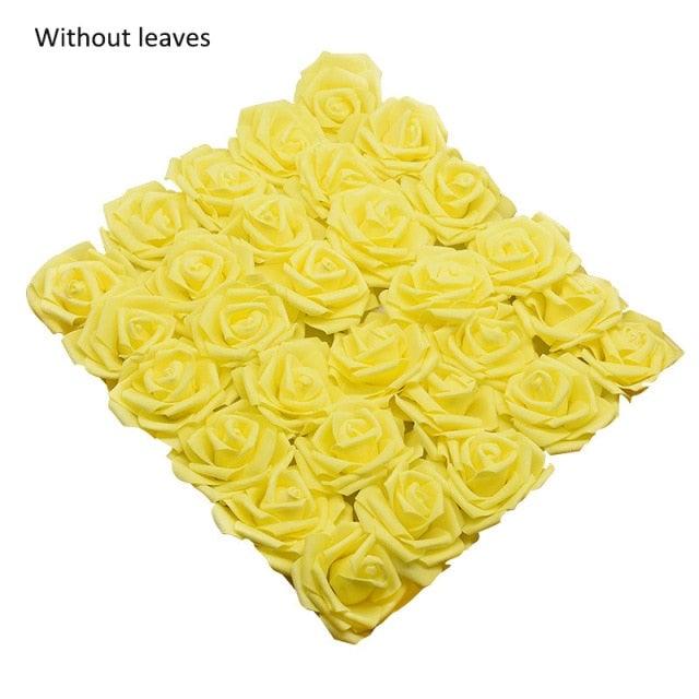 New Artificial 10/20/30 Heads 8cm PE Foam Rose Flowers Bride Bouquet Flower For Wedding Party Decorative Scrapbooking Flower Silk Roses for Wedding Centerpieces Bridal Show Bouquets Party Home Flowers Decoration
