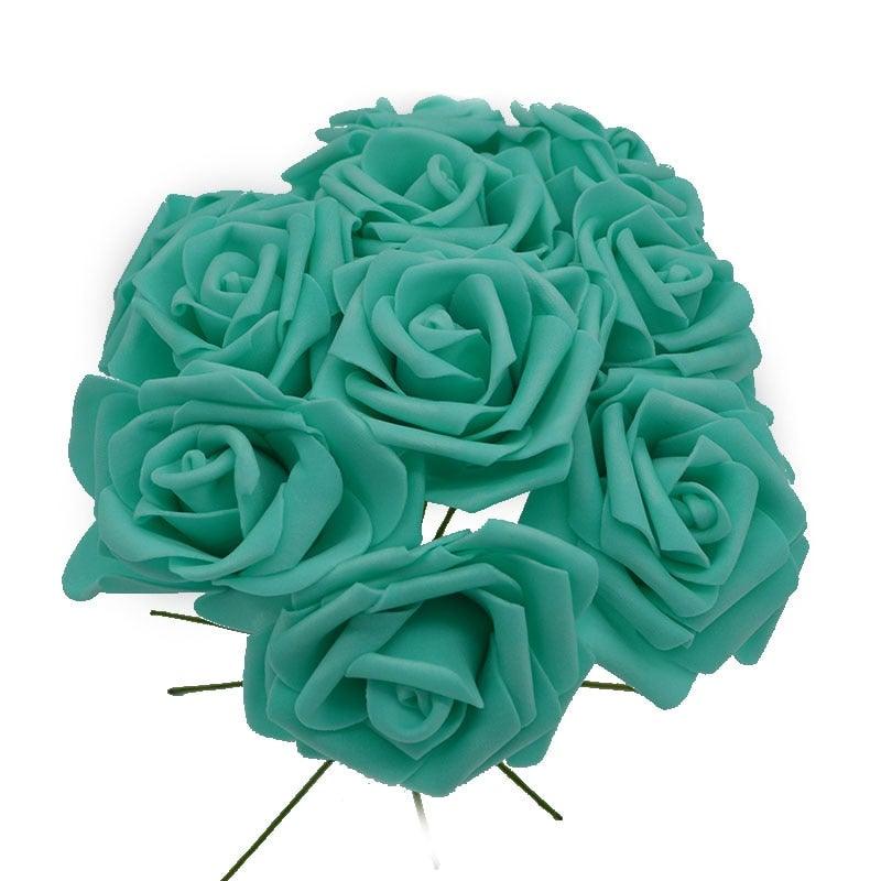 New Artificial 10/20/30 Heads 8cm PE Foam Rose Flowers Bride Bouquet Flower For Wedding Party Decorative Scrapbooking Flower Silk Roses for Wedding Centerpieces Bridal Show Bouquets Party Home Flowers Decoration