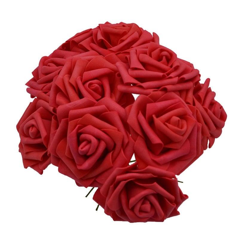 New Artificial 10/20/30 Heads 8cm PE Foam Rose Flowers Bride Bouquet Flower For Wedding Party Decorative Scrapbooking Flower Silk Roses for Wedding Centerpieces Bridal Show Bouquets Party Home Flowers Decoration