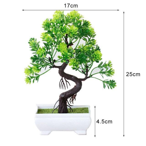 New Artificial Plants Pine Bonsai Potted  Decorative Green Small Trees Fake Flowers Ornament For Home Garden Decoration