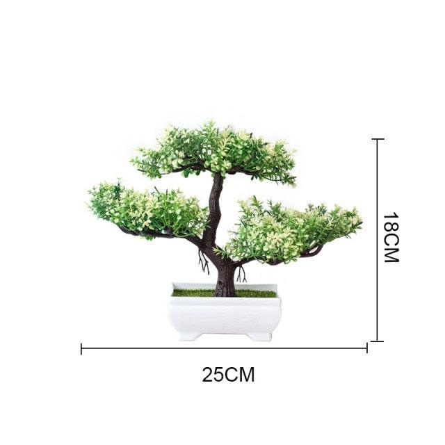 New Artificial Plants Pine Bonsai Potted  Decorative Green Small Trees Fake Flowers Ornament For Home Garden Decoration