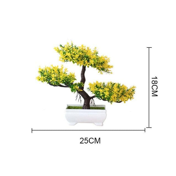 New Artificial Plants Pine Bonsai Potted  Decorative Green Small Trees Fake Flowers Ornament For Home Garden Decoration