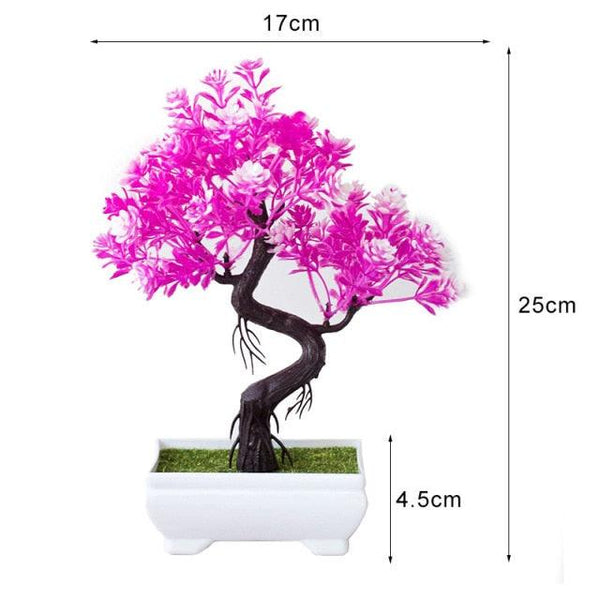 New Artificial Plants Pine Bonsai Potted  Decorative Green Small Trees Fake Flowers Ornament For Home Garden Decoration