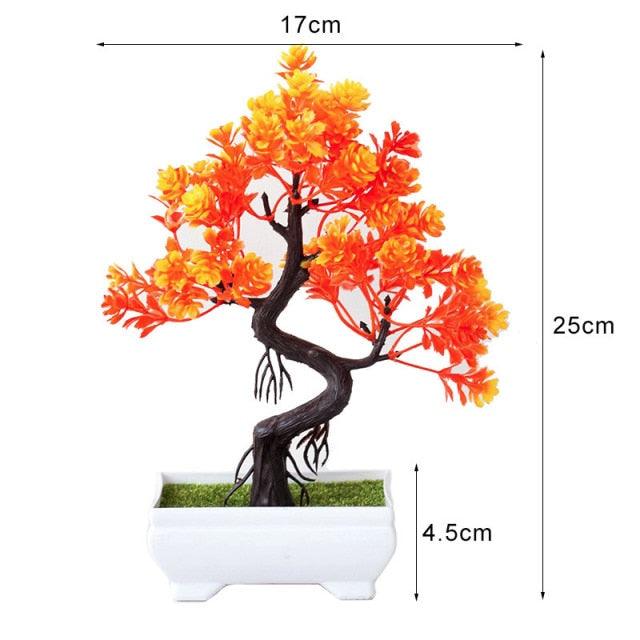 New Artificial Plants Pine Bonsai Potted  Decorative Green Small Trees Fake Flowers Ornament For Home Garden Decoration