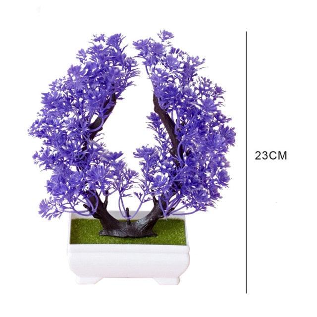 New Artificial Plants Pine Bonsai Potted  Decorative Green Small Trees Fake Flowers Ornament For Home Garden Decoration