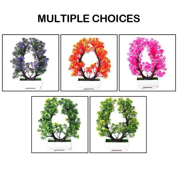 New Artificial Plants Pine Bonsai Potted  Decorative Green Small Trees Fake Flowers Ornament For Home Garden Decoration