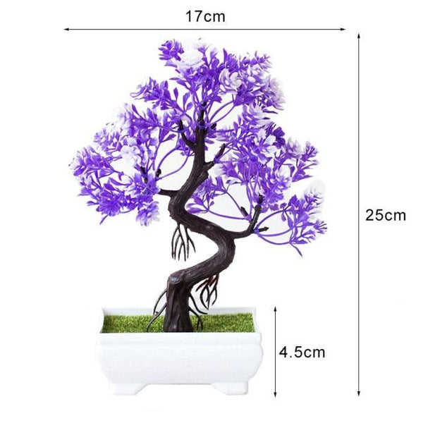 New Artificial Plants Pine Bonsai Potted  Decorative Green Small Trees Fake Flowers Ornament For Home Garden Decoration