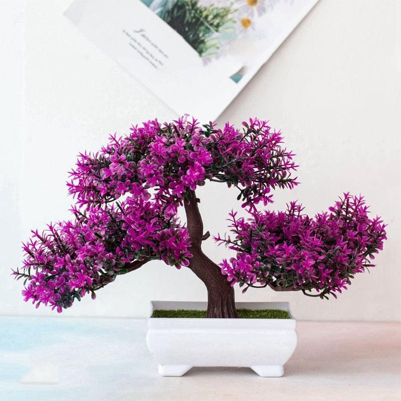 New Artificial Plants Pine Bonsai Potted  Decorative Green Small Trees Fake Flowers Ornament For Home Garden Decoration