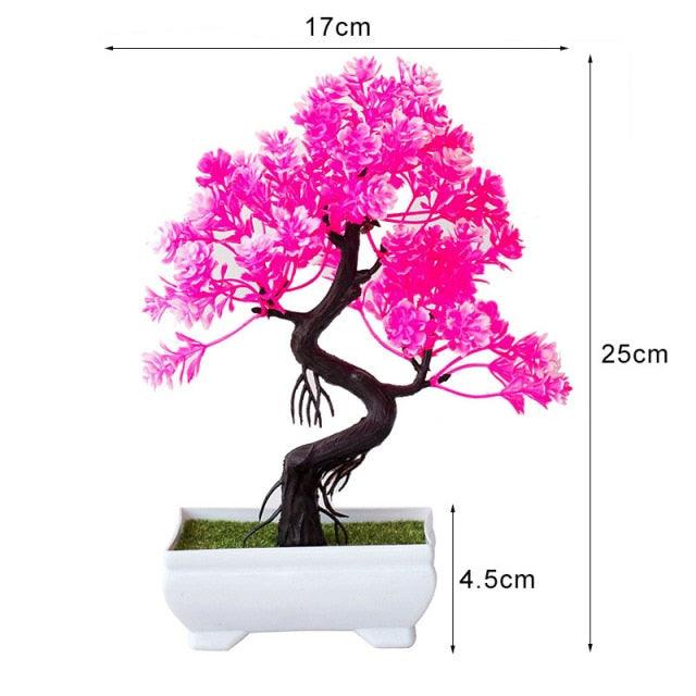 New Artificial Plants Pine Bonsai Potted  Decorative Green Small Trees Fake Flowers Ornament For Home Garden Decoration