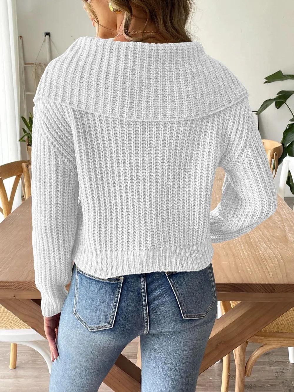 New autumn and winter large collar pullover sweater