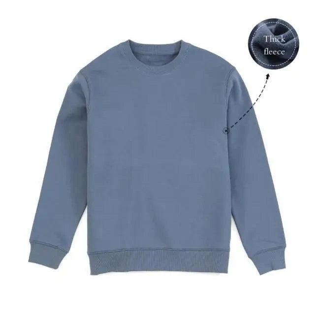 New Autumn  Winter Sweatshirt Men Casual Minimalist Sweatshirt O-Neck For Men Solid Color Ladies Long Sleeve Casual Pullover Clothes Sweatshirt