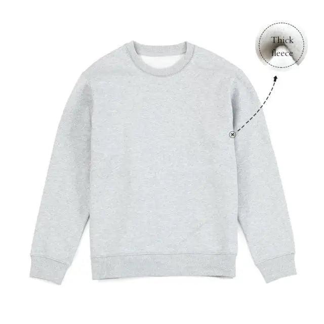 New Autumn  Winter Sweatshirt Men Casual Minimalist Sweatshirt O-Neck For Men Solid Color Ladies Long Sleeve Casual Pullover Clothes Sweatshirt