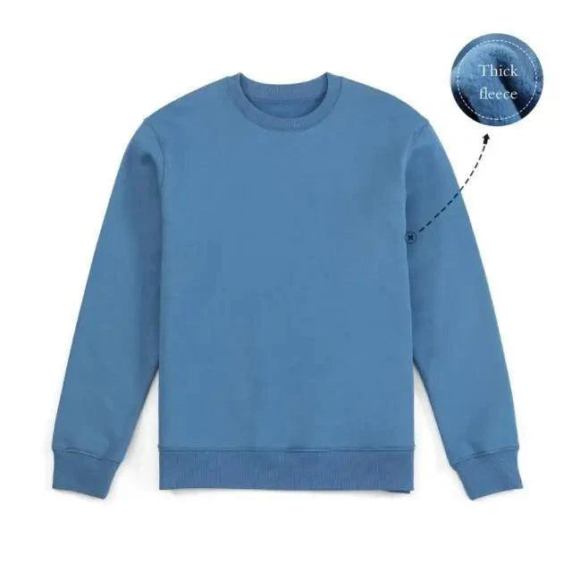 New Autumn  Winter Sweatshirt Men Casual Minimalist Sweatshirt O-Neck For Men Solid Color Ladies Long Sleeve Casual Pullover Clothes Sweatshirt