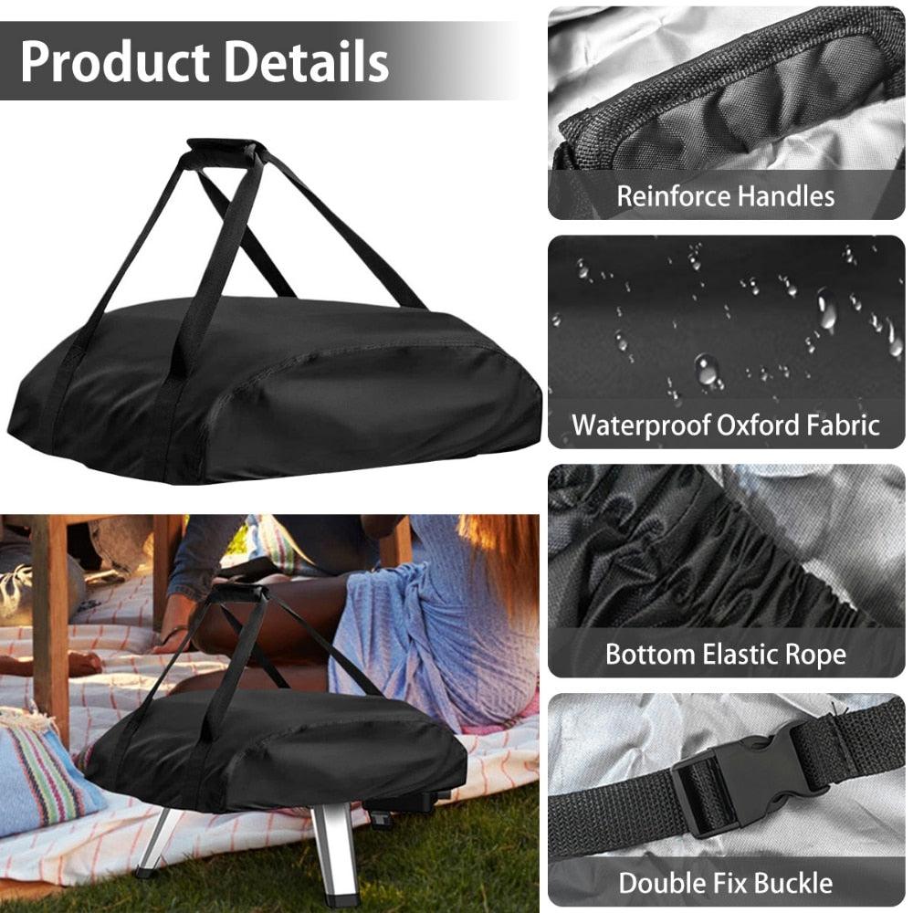 New Barbecue Grill Oven Cover for 12 16 Portable 420D Fabric Waterproof Pizza Oven Dustproof Covers BBQ Accessories Outdoor Pizza Oven Waterproof Fabric BBQ Oven Cover Accessories