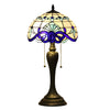 New Blue Tiffany Lamp in Baroque Glass