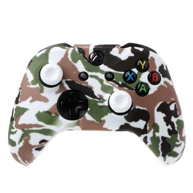 New Camouflage Silicone Gamepad Cover+2 Joystick Caps For Controller Silicone Cover Skins Protector Case Accessories For Wireless/Wired Gamepad Joystick