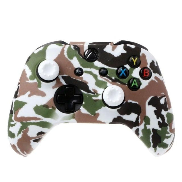 New Camouflage Silicone Gamepad Cover+2 Joystick Caps For Controller Silicone Cover Skins Protector Case Accessories For Wireless/Wired Gamepad Joystick