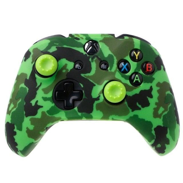 New Camouflage Silicone Gamepad Cover+2 Joystick Caps For Controller Silicone Cover Skins Protector Case Accessories For Wireless/Wired Gamepad Joystick