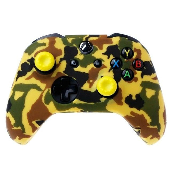New Camouflage Silicone Gamepad Cover+2 Joystick Caps For Controller Silicone Cover Skins Protector Case Accessories For Wireless/Wired Gamepad Joystick