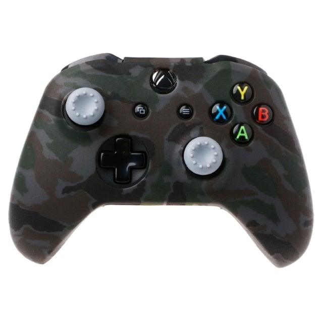 New Camouflage Silicone Gamepad Cover+2 Joystick Caps For Controller Silicone Cover Skins Protector Case Accessories For Wireless/Wired Gamepad Joystick