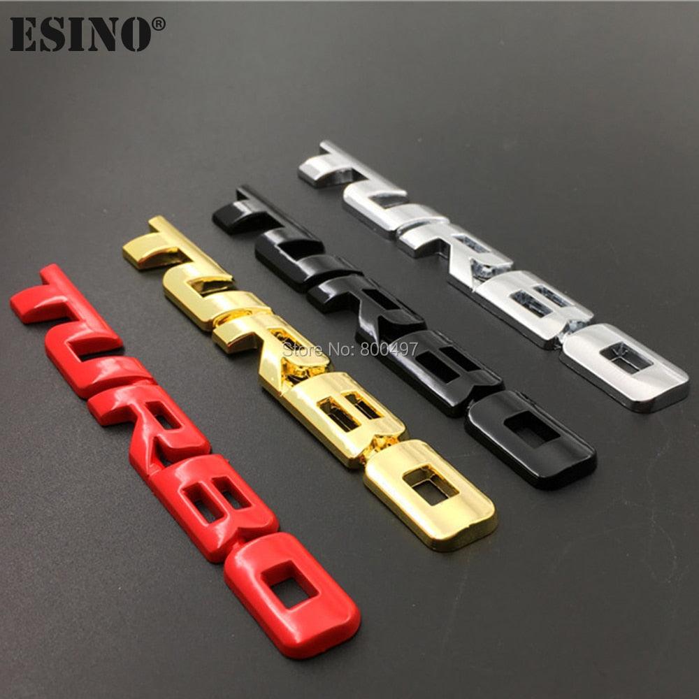 New Car Styling Car Turbo Boost Loading Boosting 3D Metal Chrome Zinc Alloy 3D Emblem Badge Sticker Decal  3D Metal Turbo Car Truck Door Body Side Fender Rear Trunk Adhesive Emblem Badge Decals Auto Accessory