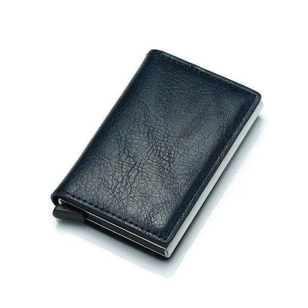 New Carbon Fiber Card Holder Wallets Luxury Men  Black Magic Leather Cool Slim Mini Wallet Small Money Bag Male Purses Magnet Closure Wallet