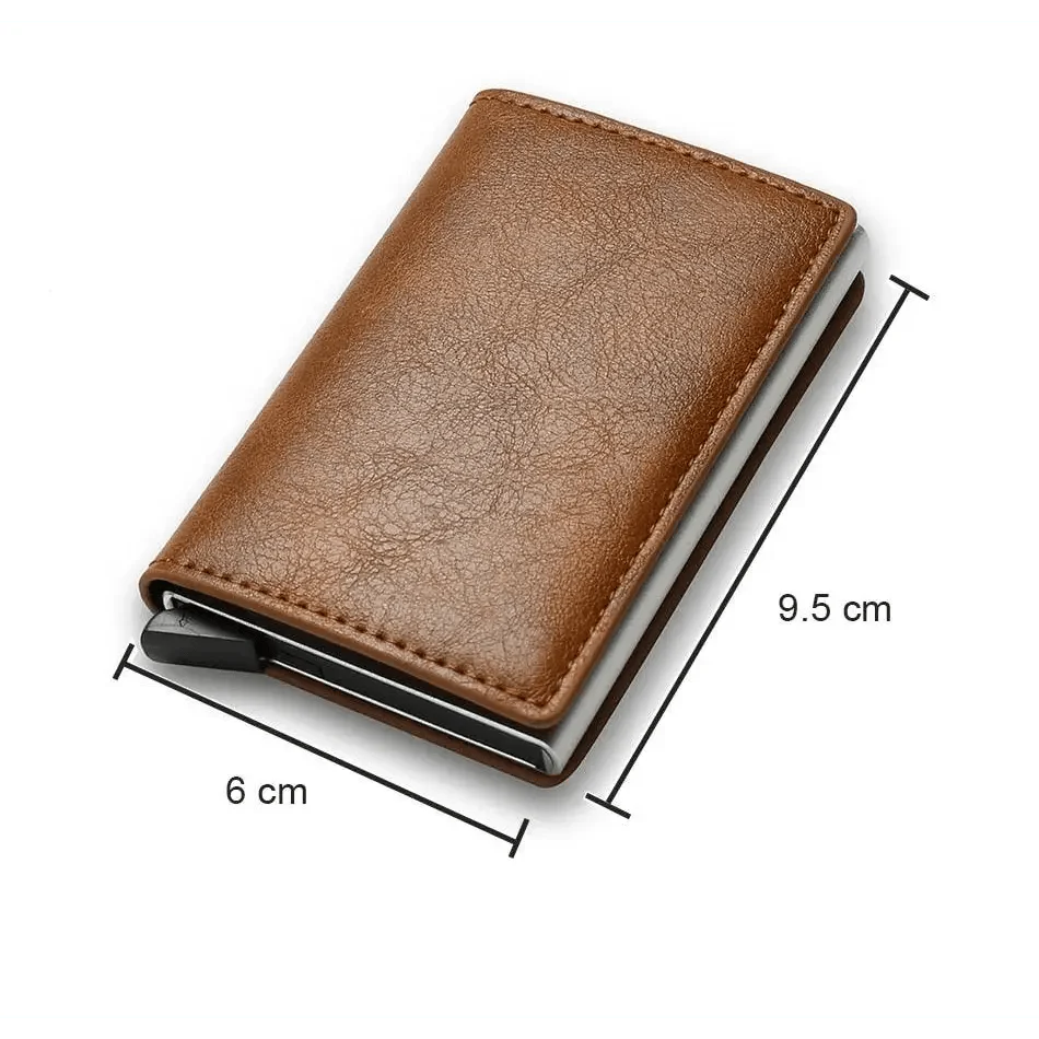 New Carbon Fiber Card Holder Wallets Luxury Men  Black Magic Leather Cool Slim Mini Wallet Small Money Bag Male Purses Magnet Closure Wallet