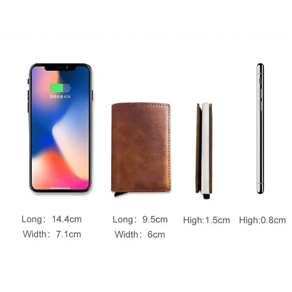 New Carbon Fiber Card Holder Wallets Luxury Men  Black Magic Leather Cool Slim Mini Wallet Small Money Bag Male Purses Magnet Closure Wallet