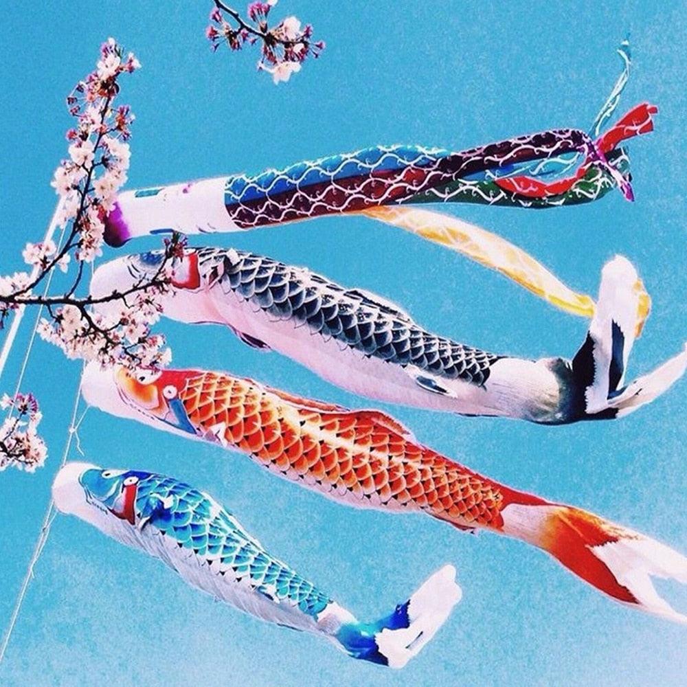New Carp Wind Sock Flag Wind Chimes Home Outdoors Hanging Decorations Yard Hanging Décor For Room Gift Memorial Patio Garden