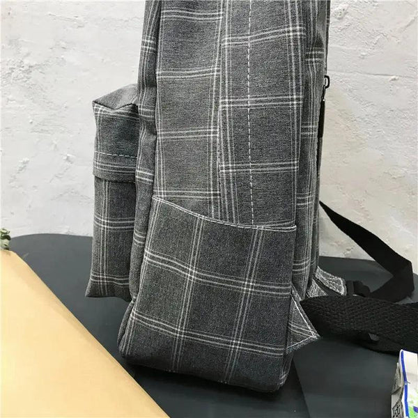 New Casual School Bag For Women And Girls Stylish Backpack Striped Book Packbags for Teenage