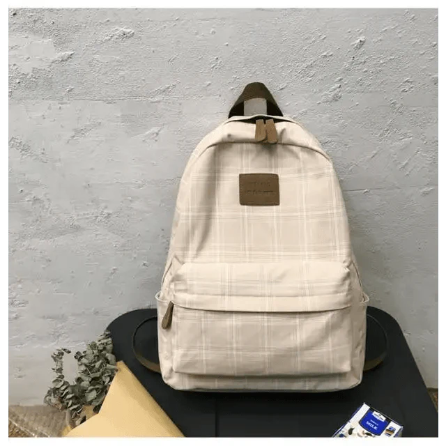 New Casual School Bag For Women And Girls Stylish Backpack Striped Book Packbags for Teenage