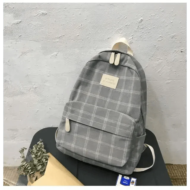 New Casual School Bag For Women And Girls Stylish Backpack Striped Book Packbags for Teenage