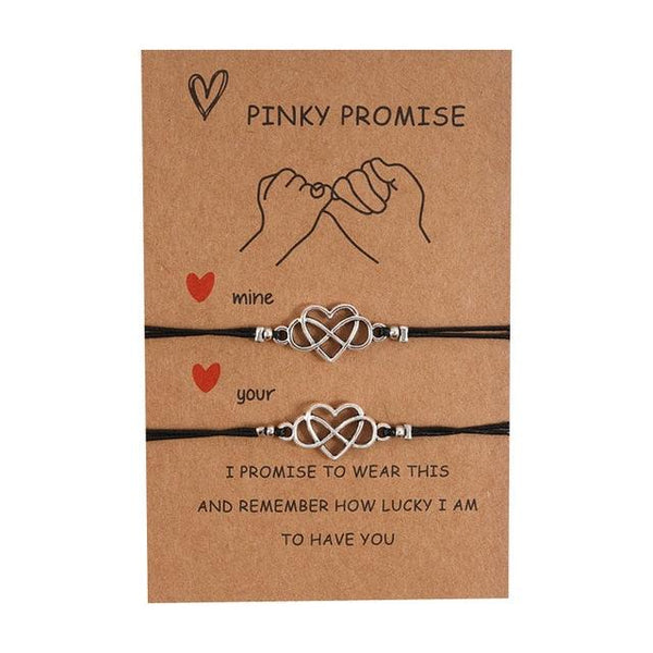 New Charm Bracelet For Friendship Couples 2pcs/set Volcanic Stone Bracelet Bead Bangles Natural Stone Bracelets Set Friendship Hand Woven Braided Stretch String Adjustable For Couples