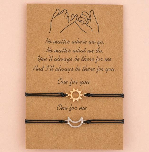New Charm Bracelet For Friendship Couples 2pcs/set Volcanic Stone Bracelet Bead Bangles Natural Stone Bracelets Set Friendship Hand Woven Braided Stretch String Adjustable For Couples