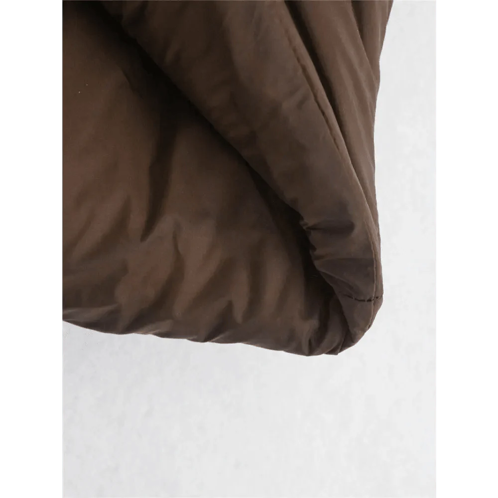 New Chic Lady Fashionable Women's Casual High Collar In Coffee Color Short Outwear Zippers Sleeveless Jackets Vest