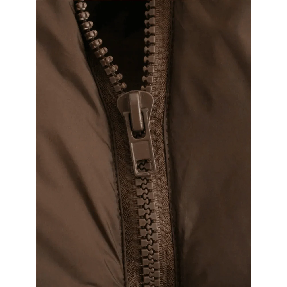 New Chic Lady Fashionable Women's Casual High Collar In Coffee Color Short Outwear Zippers Sleeveless Jackets Vest