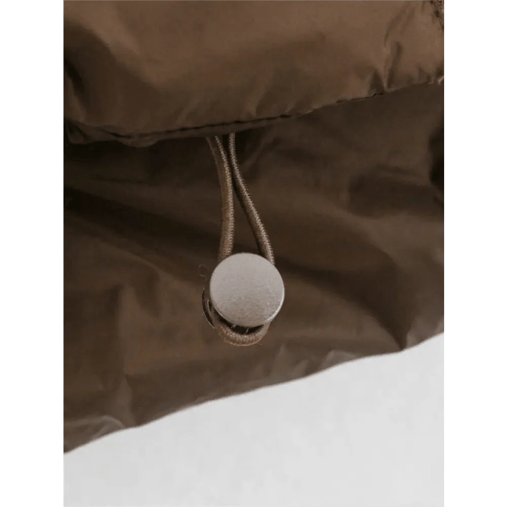 New Chic Lady Fashionable Women's Casual High Collar In Coffee Color Short Outwear Zippers Sleeveless Jackets Vest